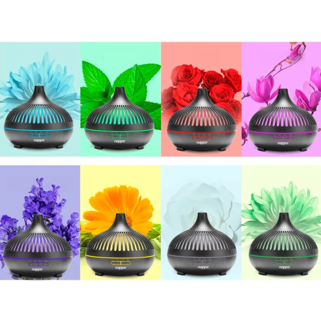 Humidificador Ultrasónico NAPPO Difusor de Aroma Grande con Tanque de 550ml y Luz LED Configurable