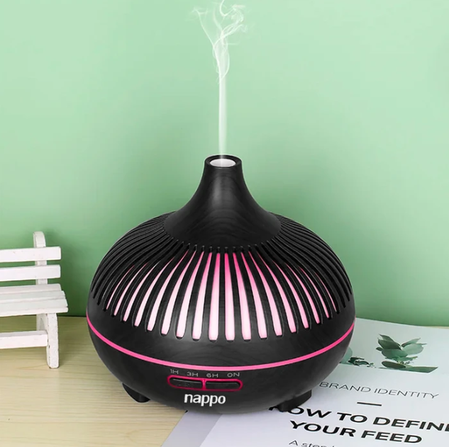 Humidificador Ultrasónico NAPPO Difusor de Aroma Grande con Tanque de 550ml y Luz LED Configurable